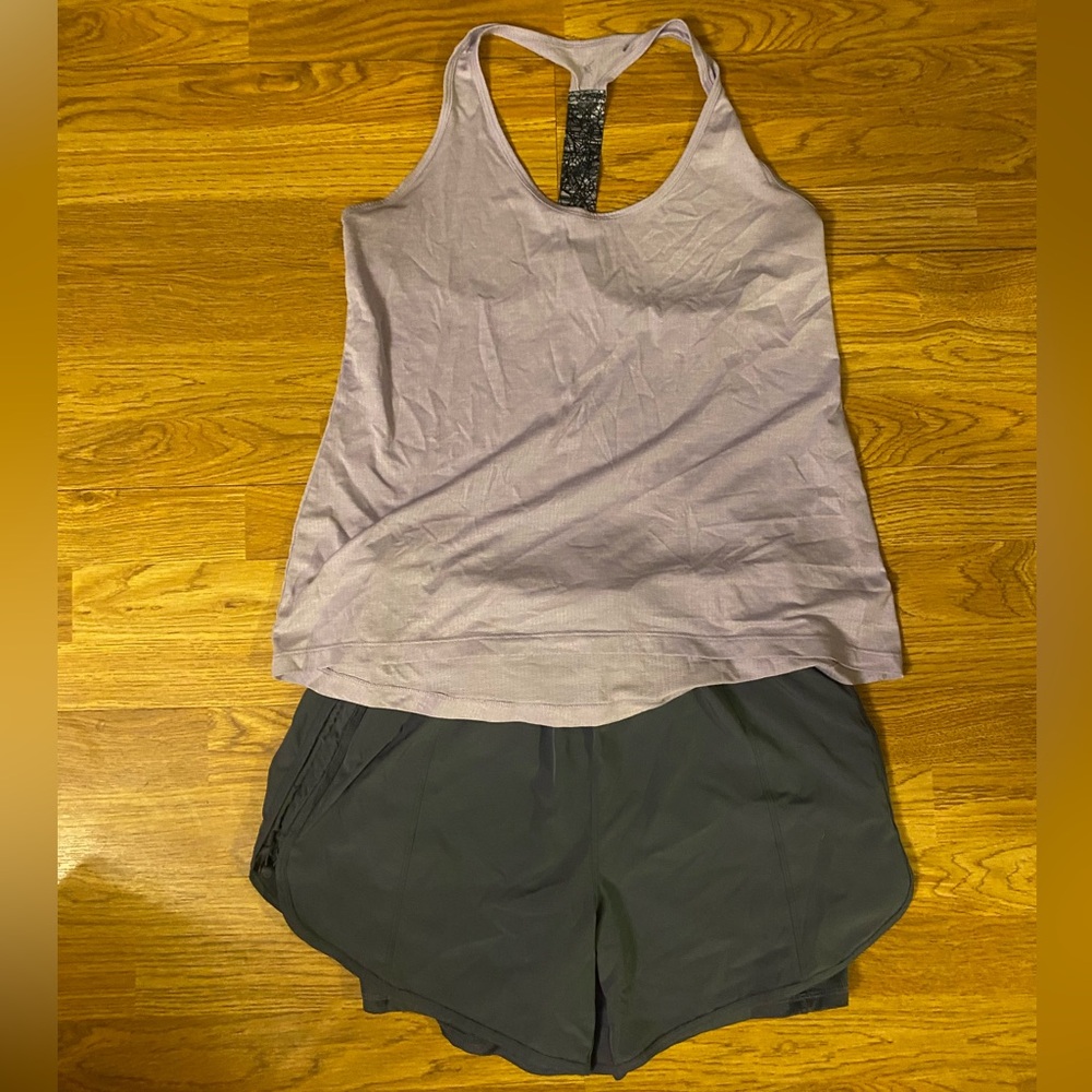 Women's Athletic Old Navy Tank Top And Avia Shorts Fitness Gym Bundle Size Large